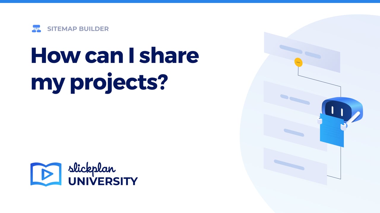 How can I share my projects?