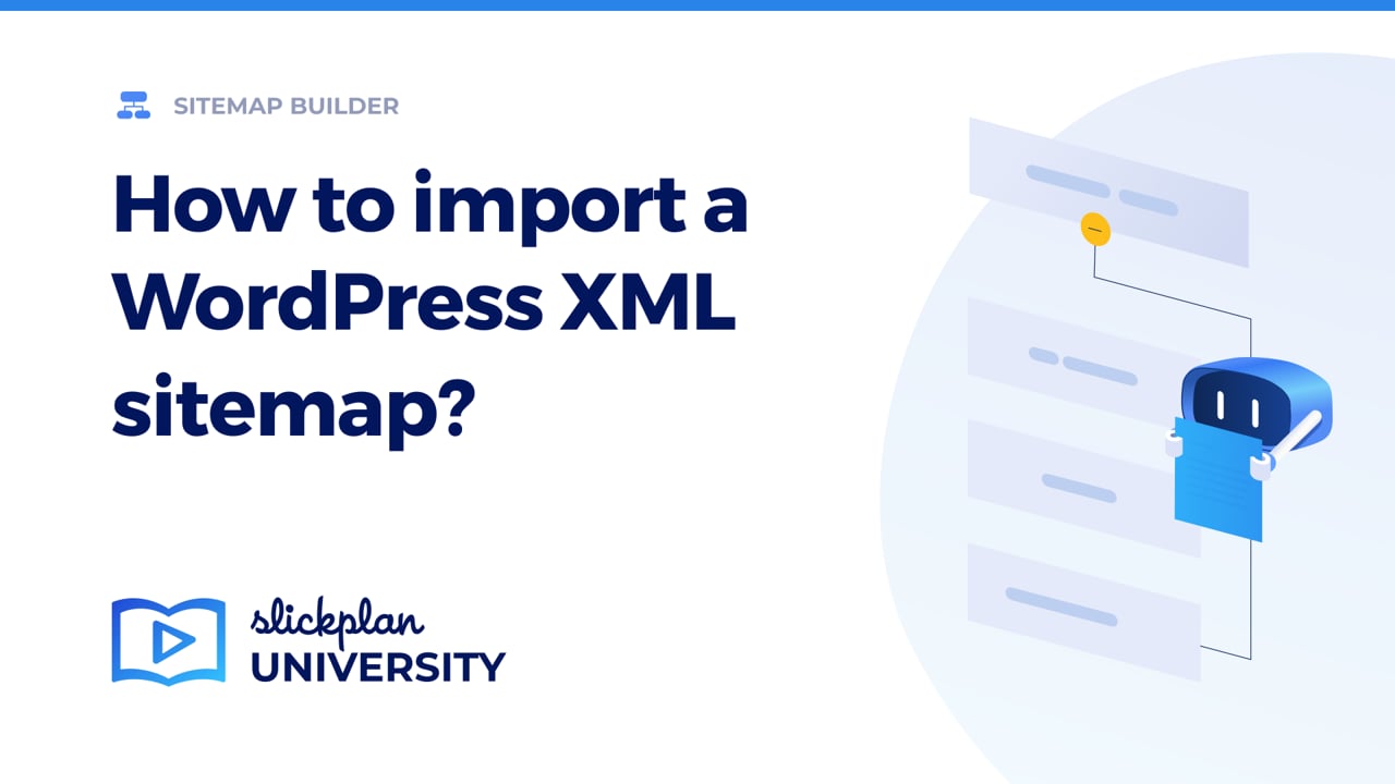 How to import a WordPress XML sitemap Video