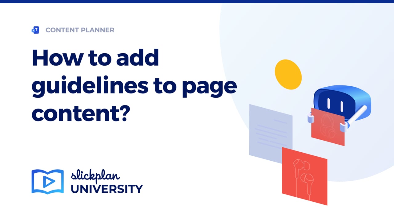 How to add guidelines to page content?