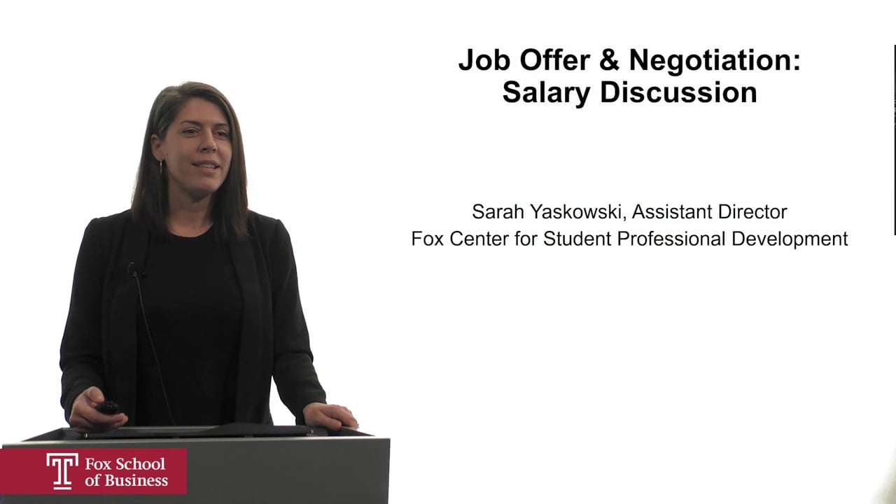 Job Offer & Negotiation: Salary Discussion