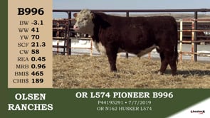 Lot #B996 - OR L574 PIONEER B996