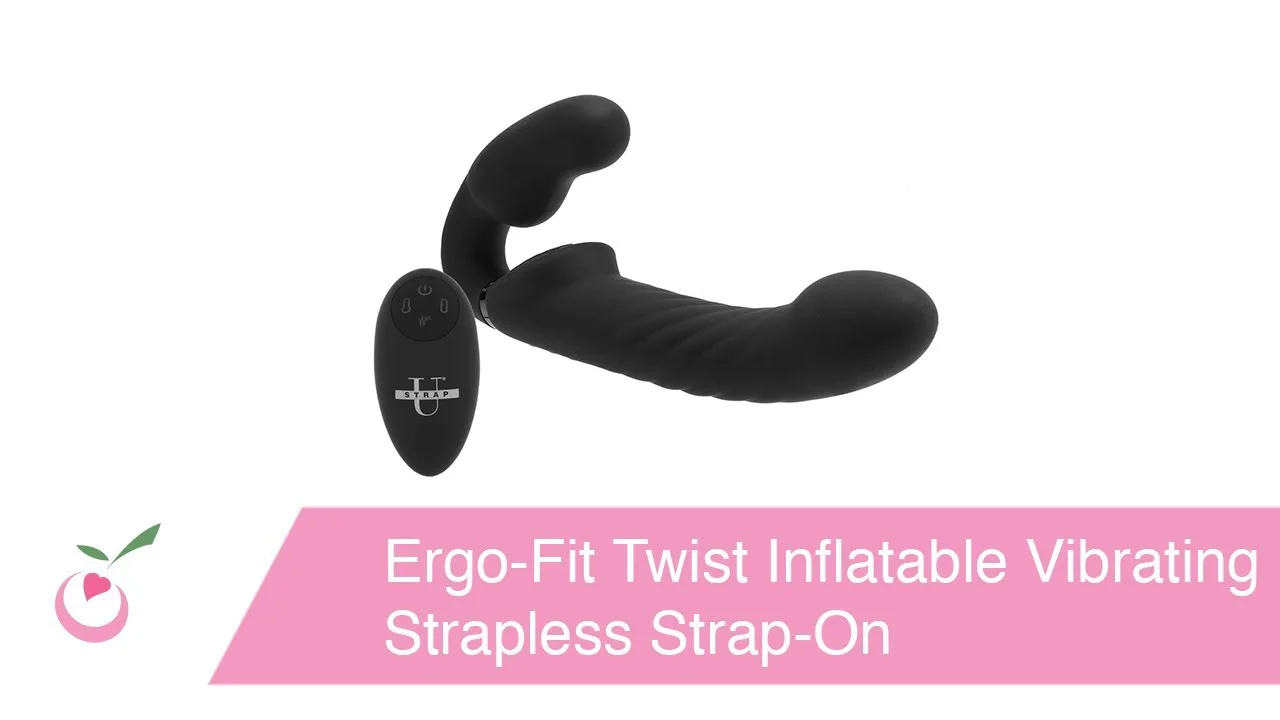 Strap-U Ergo-Fit Twist - Black USB Recharheable Vibrating Strapless Strap-On