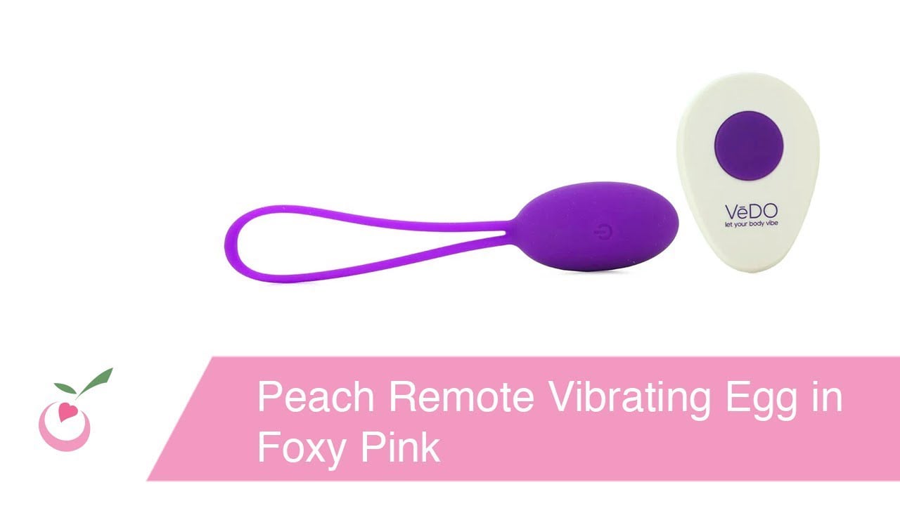peach vibrating egg VeDO Peach Rechargeable Silicone Egg Vibrator with Remote Control