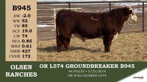 Lot #B945 - OR L574 GROUNDBREAKER B945