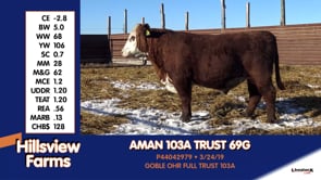 Lot #69G - AMAN 103A TRUST 69G