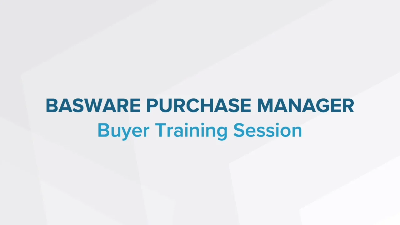 Basware Training Videos Basware Buyer Training Session on Vimeo