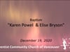 2020 12 19 Baptisms: Karen Powell and Elise Bryson