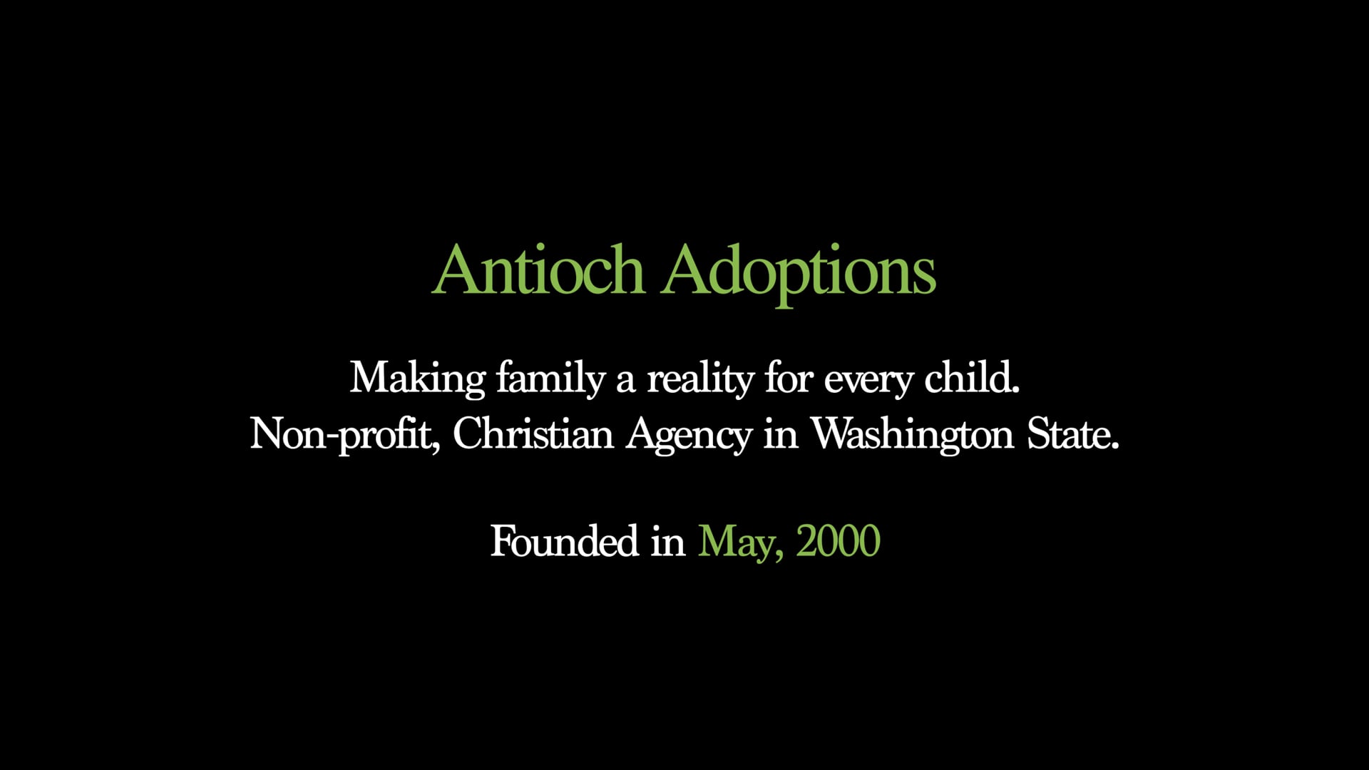 Antioch Adoptions - Relive the Miracle