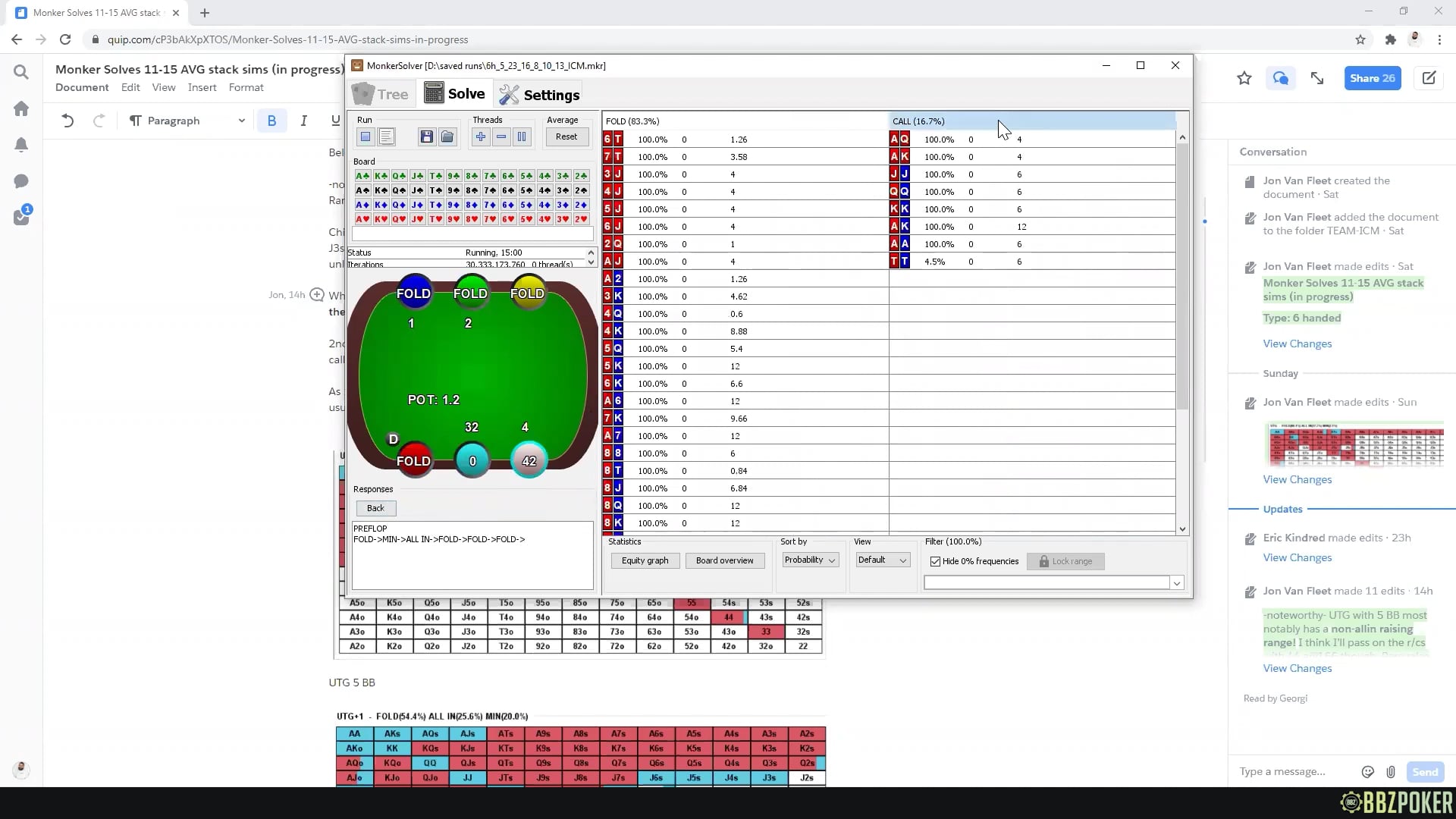 ICM 11-15bb/20-25bb Avg Stack Sims