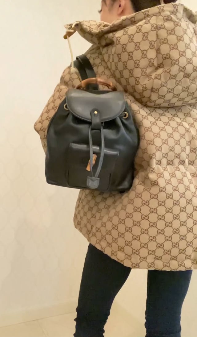 ショッピング卸し売り 極 美品 オールドグッチ バンブー レザー ミニ