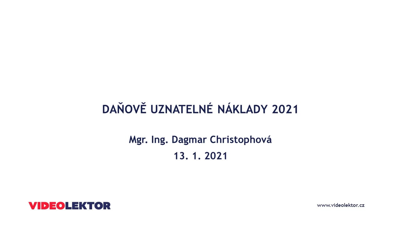 Daňově uznatelné náklady 2021
