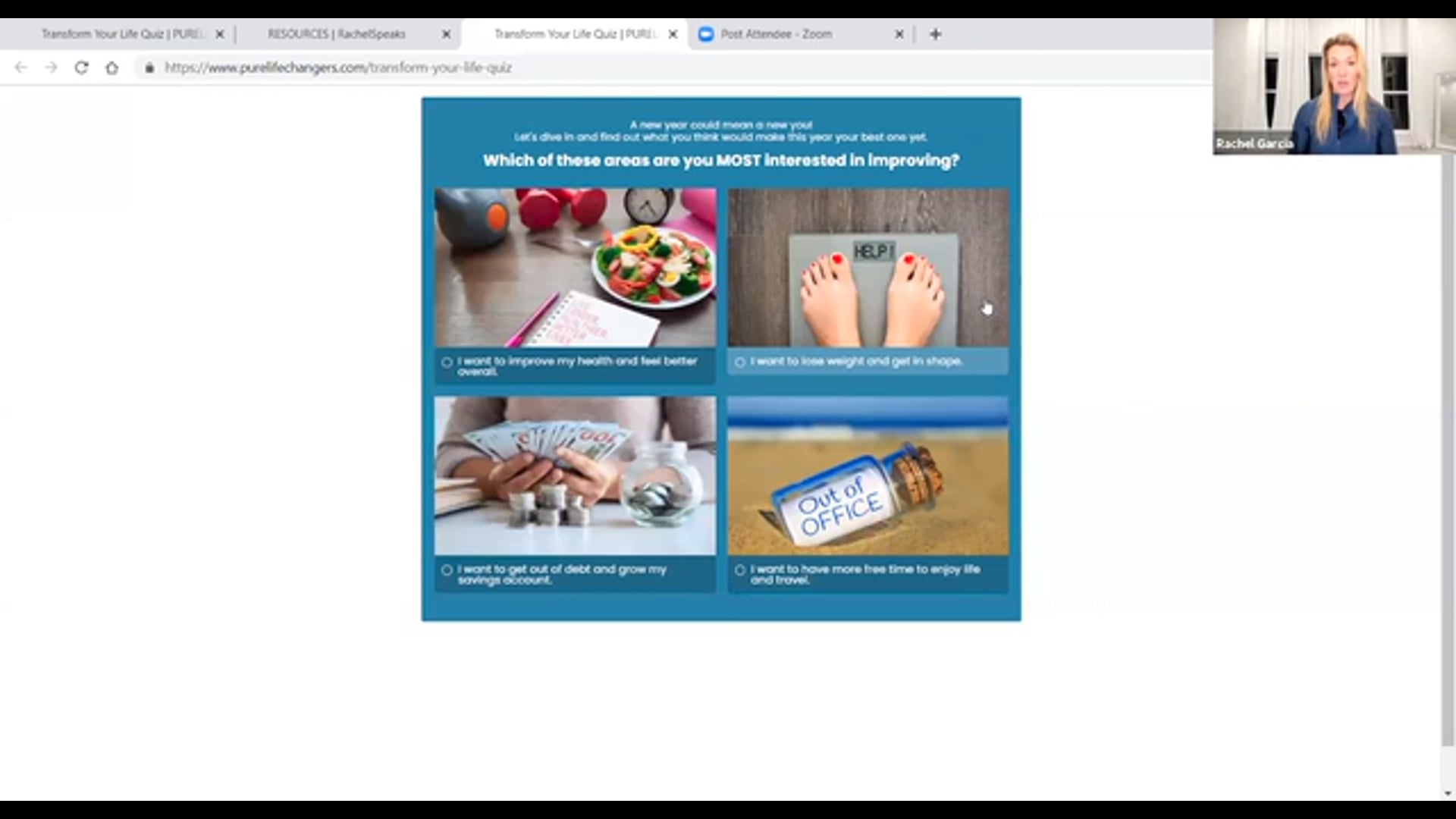 Inviting with the PURE Transformation Quiz