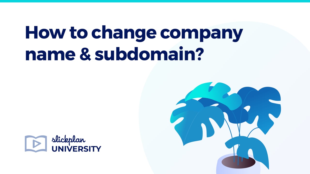 How to change company name & subdomain?