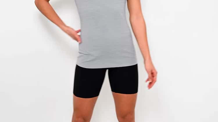 Nike Yoga Luxe Short Sleeve Top - Particle Grey/Platinum Tint on Vimeo