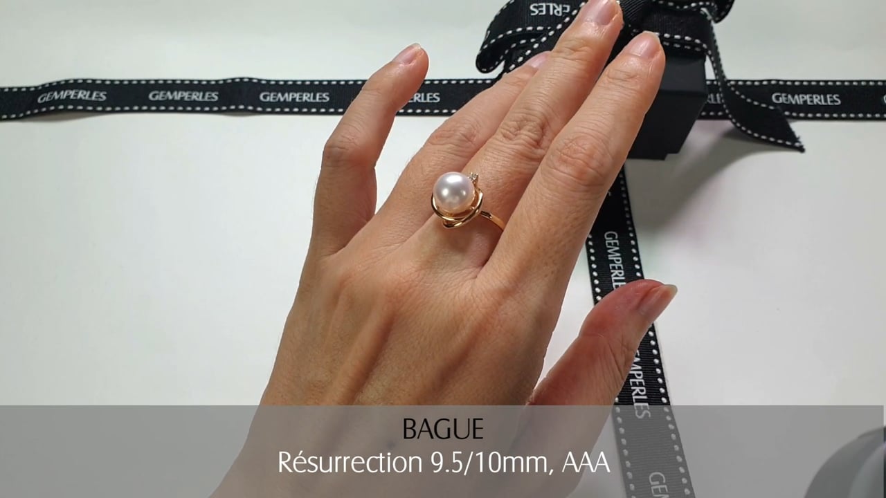 Anello Résurrection - Oro Giallo & Perla d'Acqua Dolce 9.5/10mm | Gemperles