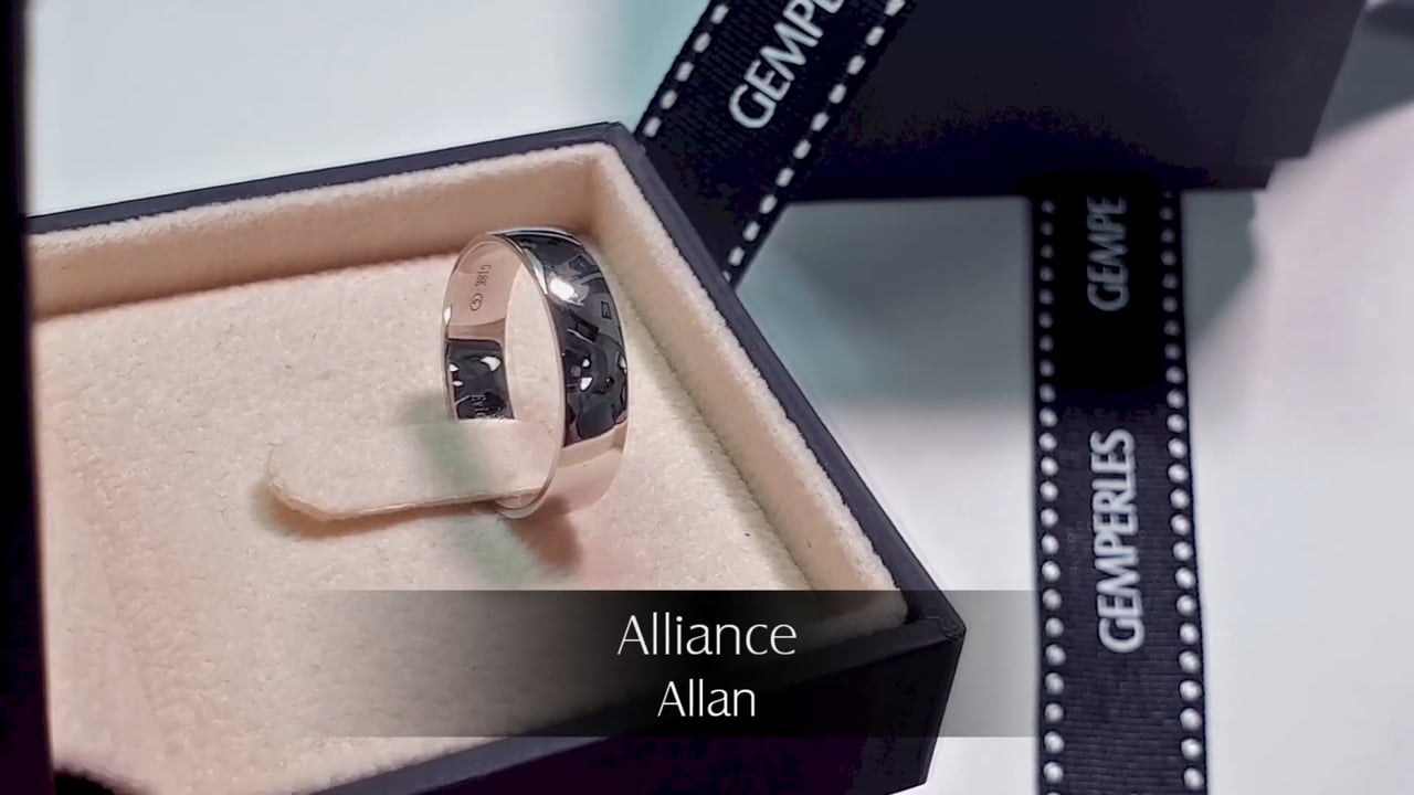 Fede Nuziale Allan - Oro Bianco | Gemperles