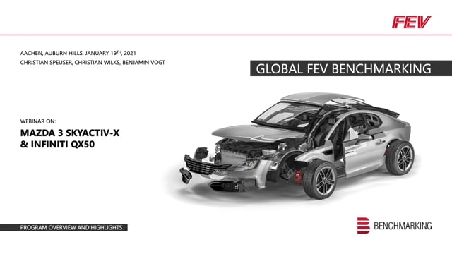 Mazda Skyactiv-X and Infiniti QX50 benchmarking program highlights