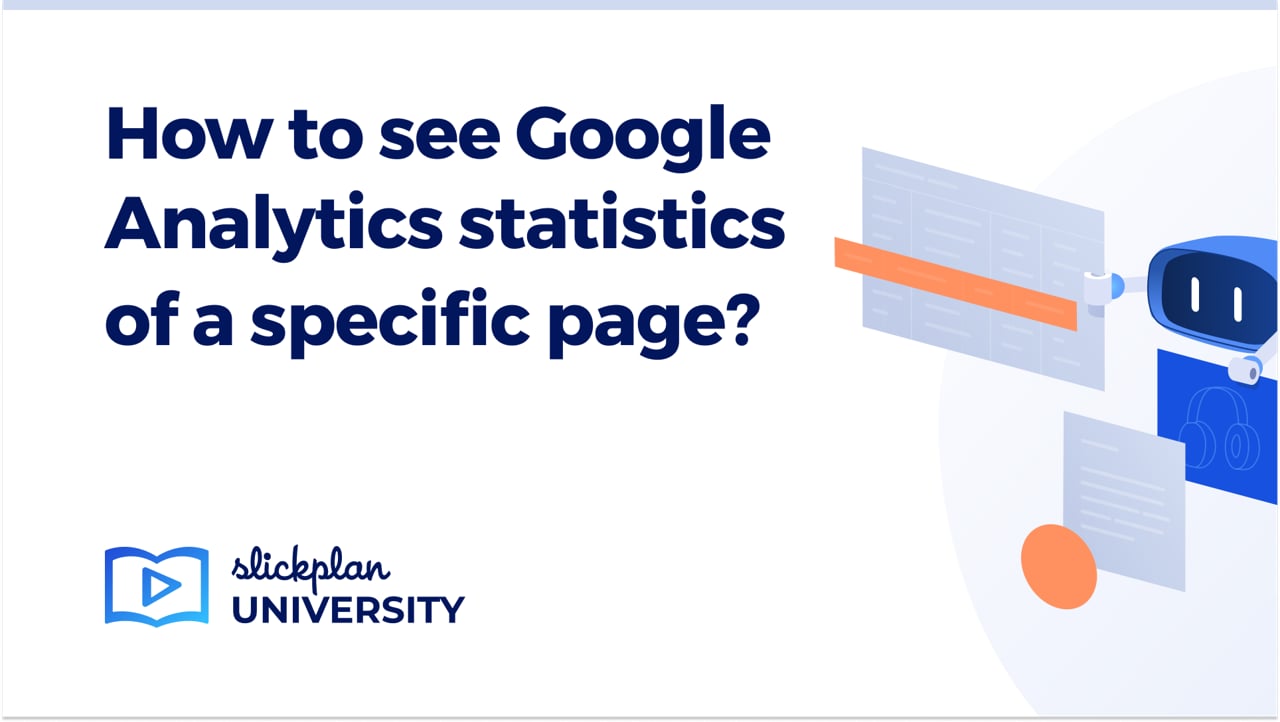 How to see Google Analytics statistics of a specific page video