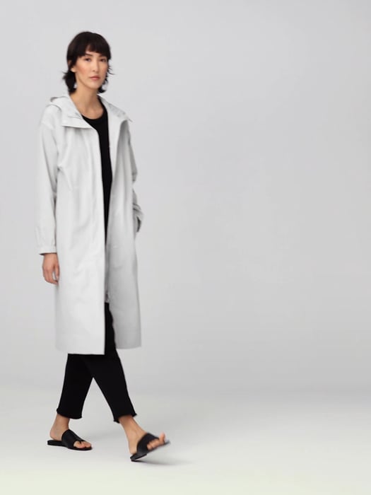 Recycled Polyester Hooded Coat | EILEEN FISHER Recycled Polyester Hooded Coat | EILEEN FISHER