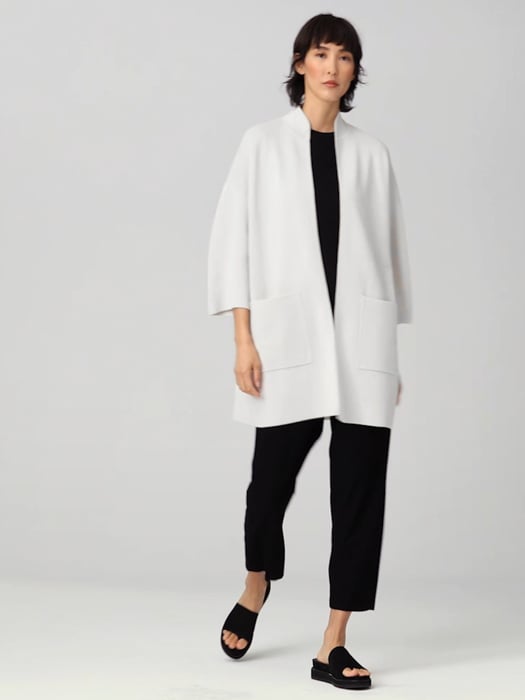 Silk & Organic Cotton Interlock Jacket | EILEEN FISHER