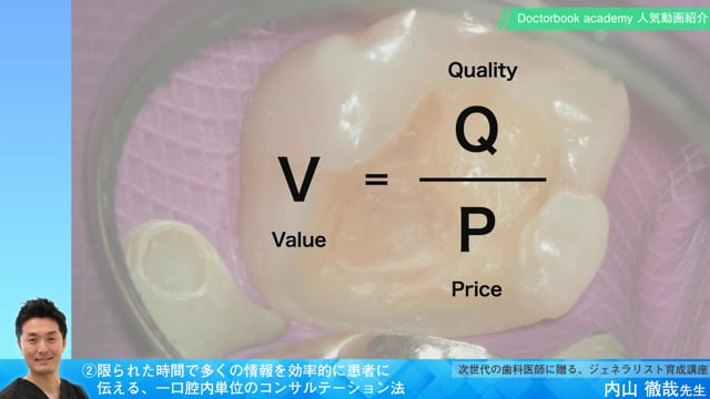 【Doctorbook academy 人気動画紹介】②限られた時間で多くの情報を効率的に患者に伝える、一口腔内単位のコンサルテーション法