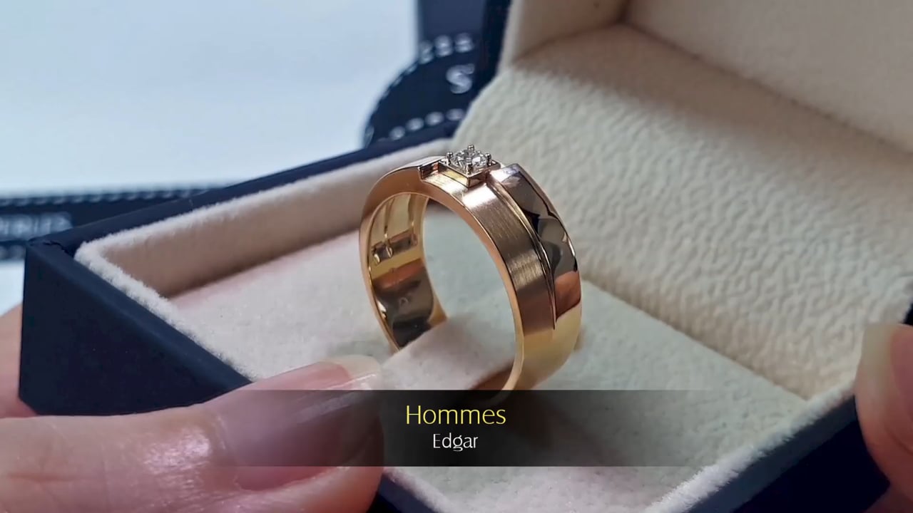 Anello Edgar - Oro Giallo & Diamante | Gemperles