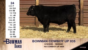 Lot #24 - BOWMAN COWBOY UP 035