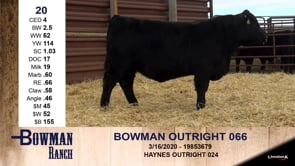 Lot #20 - BOWMAN OUTRIGHT 066