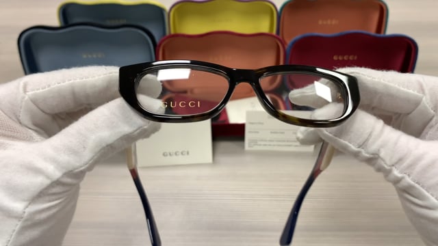 メガネ GUCCI Gucci - GG0277O-005 - black-multicolor-transparent Gucci / GG0277O / BLACK-MULTICOLOR-TRANSPARENT / NYLON