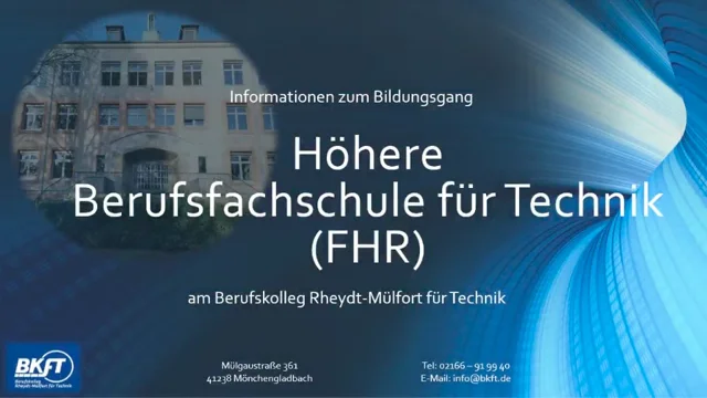 2-jährige Berufsfachschule - Berufskolleg Rheydt-Mülfort für Technik