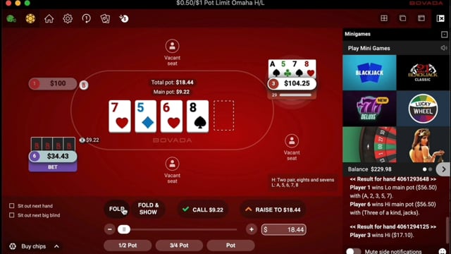 #74: Advanced 4 Card PLO8 hands