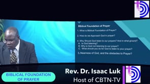 Biblical Foundation of Prayer