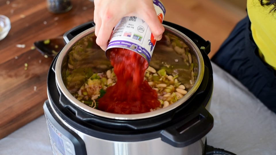 Vegan Instant Pot White Bean Stew - Rainbow Plant Life