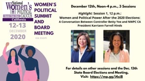 NWPC CA 2020 Women's Summit - Betty Yee