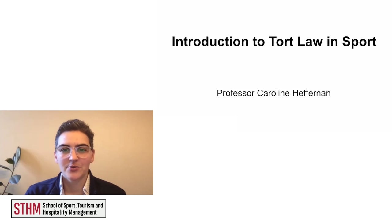 Introduction to Tort Law in Sport