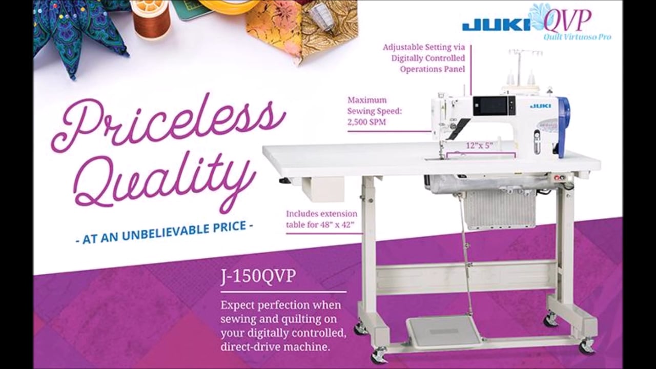 Juki J150QVP Straight Stitch Sewing Machine on Vimeo