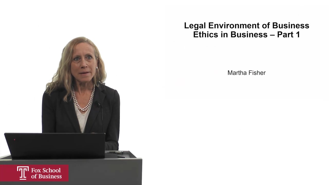 Ethics in Business, Part 1