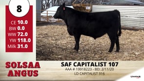Lot #8 - **OUT** SAF CAPITALIST 107