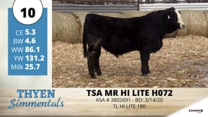 Lot #10 - TSA MR HI LITE H072