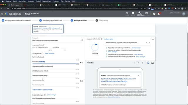 Suchnetzwerk-Kampagnen