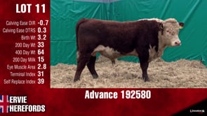Lot #11 - ADVANCE 192580
