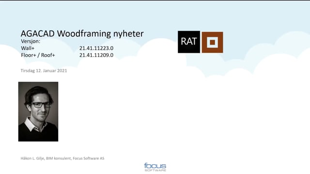 Nyheter i AGACAD Wood Framing for Revit