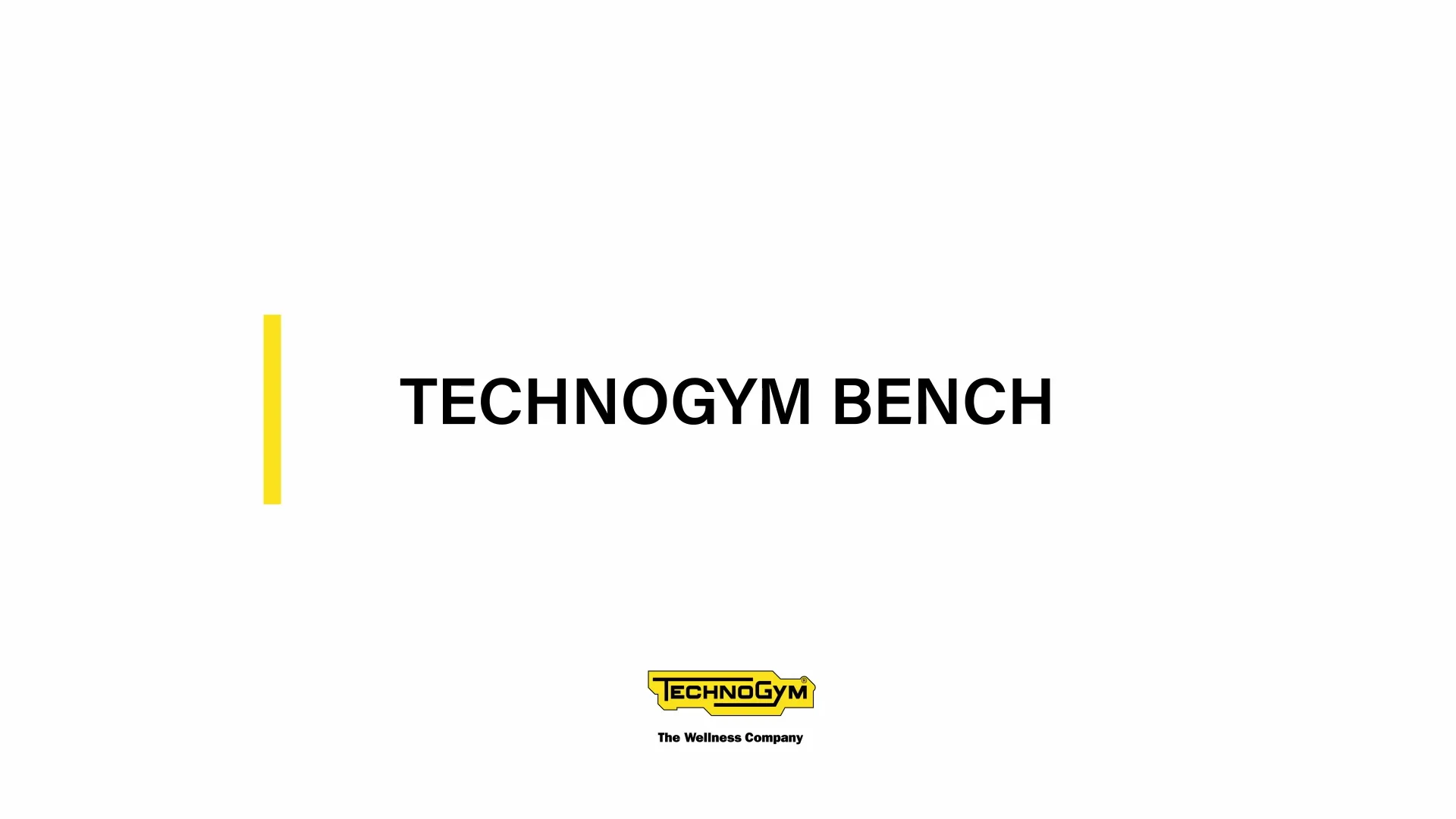 Technogym Bench Product Overview on Vimeo