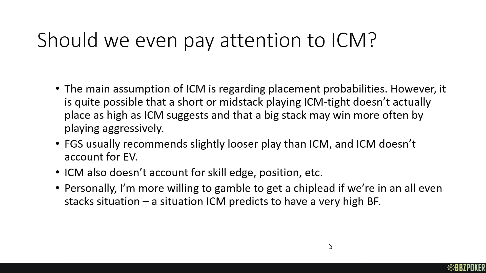 Bubble Factor + Preflop Strategies