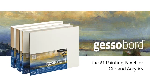 Ampersand Art Supply Gesso Wood Painting Panel: Museum Series Gessobord,  8x10, 1/8 Inch Flat Profile