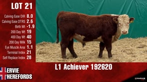 Lot #21 - L1 ACHIEVER 192620