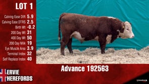 Lot #1 - ADVANCE 192563
