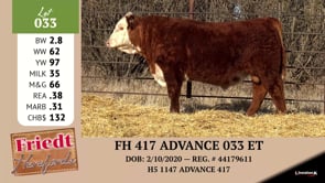 Lot #033 - FH 417 ADVANCE 033 ET