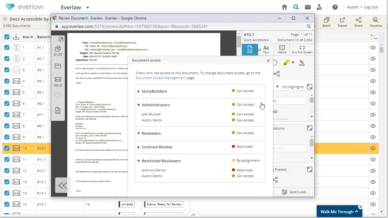 [Project Admin] Document Access Management