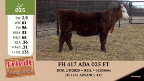 Lot #025 - FH 417 ADA 025 ET